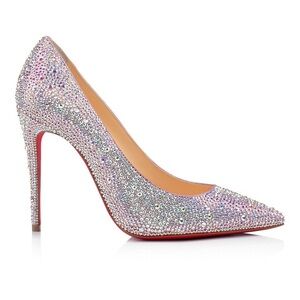 Christian Louboutin Kate Strass 100mm Pumps – Metallic Suede (Version AB size 6